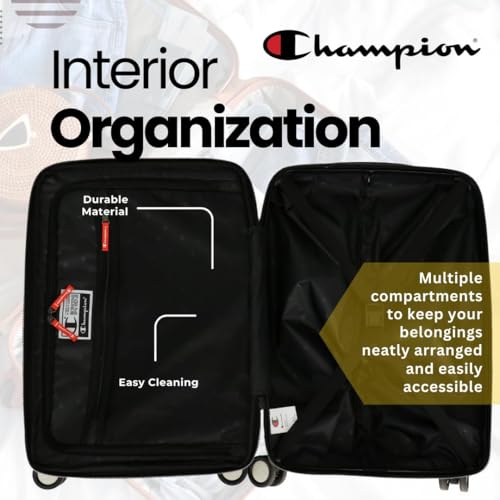 Champion 3-Piece Luggage Set - 21” 25” 29” Hardshell Suitcases with 8 Spinner Wheels - Expandable Carry-On & Checked Luggage - Large Suitcases with Wheels - Durable ABS Material - Tawny Port4