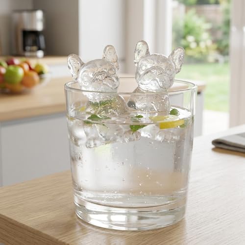 Molde de silicona perro 2 piezas para hielo y manualidades miniatura 5