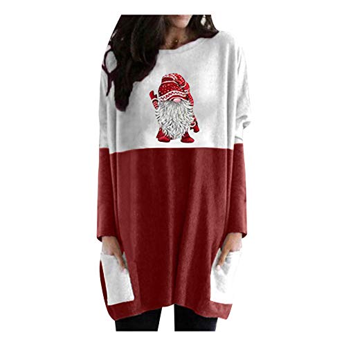 t Shirts for Women Plus Size Gubotare Its The Most Wonderful Time The Year T Shirt Women Plaid Christmas Tree Tee Tops Letter Print Long Sleeve Holiday Shirt Red