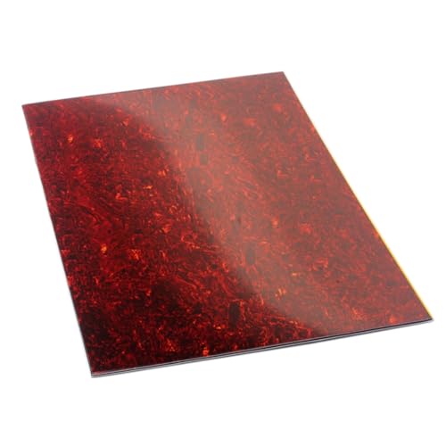 HANABASS 44 Self Adhesive Acoustic Guitar Pickguard Sheet Blank Ply Material Old Red Tortoise Shell for DIY Guitar From Scratches