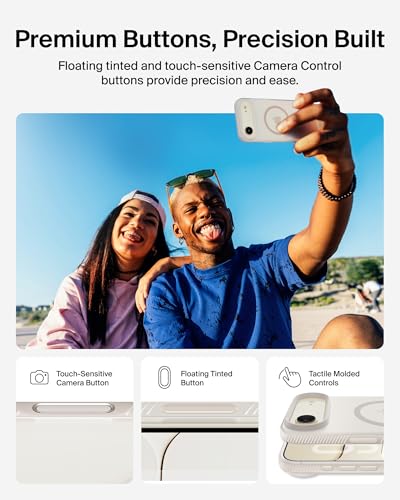 Image of Belkin Case for iPhone MagSafe Compatible - SheerForce Magnetic Phone Cover - Slim, Shockproof, Anti-Yellowing, Drop Protection - Sand