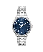 Lacoste Men's Lisbon Stainless Steel Quartz Basic Watch, 2011325, Navy, 42 mm