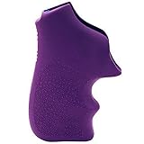 Hogue 78026 Ruger LCR Grip, Tamer, Rubber Finger Grooves, Purple