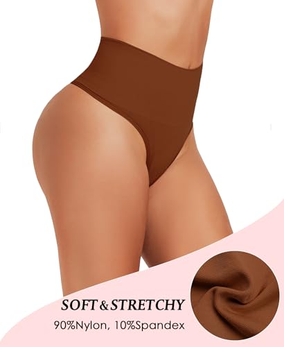 Image of Seamless Thong Shapewear for Women Tummy Control Body Shaper Panties Girdle High Waist Shaping Underwear