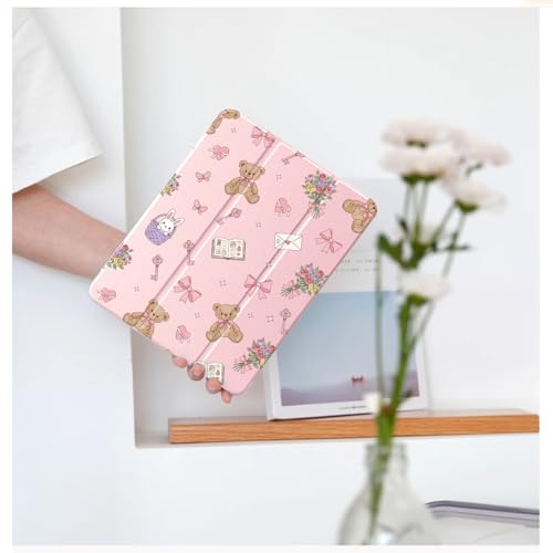 Funda protectora de iPad Pro 13 rosa contra arañazos con función auto sleep 2
