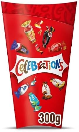 Celebrations Milk Chocolate Box Chocolate Bars 300g Delicious Tasty And Twisty Treat Gift Hamper For Birthday,Christmas Sold By Kidzbuzz