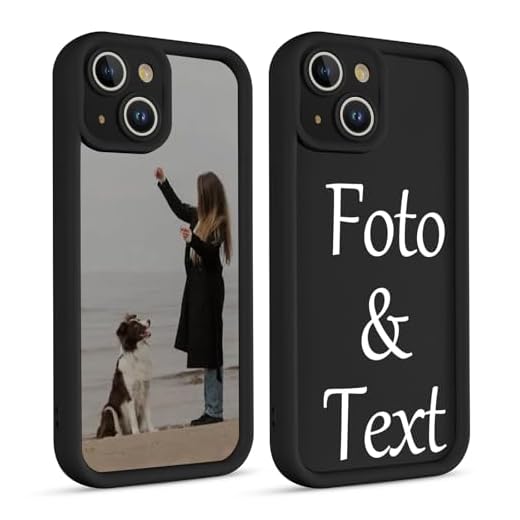 Xylota Coque Personnalisée pour iPhone 13 6,1", Personnalisable Étui avec Votre Propre Photo Texte Image, Personnaliser Custom Housse de Protection Silicone TPU Bumper Cover pour iPhone 13, Noir