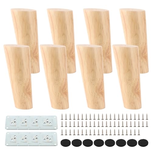 Patas mueble inclinadas redondas de 12 cm para reparar sofás hundidos y elevar armarios 2