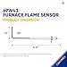 【Upgraded 2026】69W43 Flame Sensor Furnace Upgraded Qualified Flame Sensor for Furnace Canamax Replacement for Compatible with Lennox, Ducane, Armstrong Furnaces - Replace 69W4301 LB-74940B LB74940B