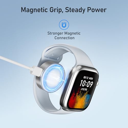 Elebase Magnetyczna Ładowarka do Apple Watch,Przenośna Bezprzewodowa Ładowarka do iWatch z USB-C & Portem Zasilania iPhone'a,Kompatybilna z iWatch Seria 11/10/9/8/7/6, Ultra 2 3, SE 2 3, 42/46/44 mm