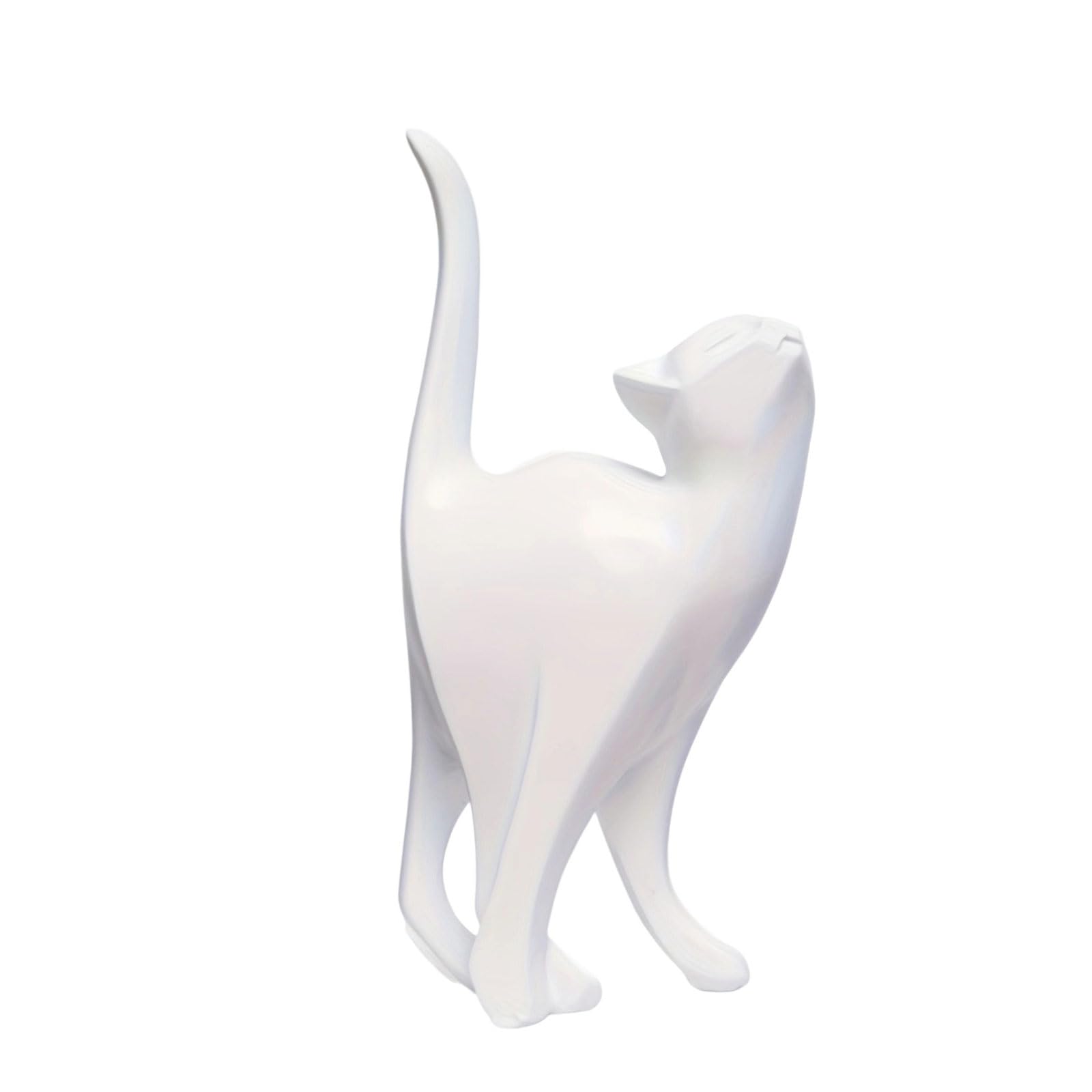 Elnwnnkc Abstract Cats Figurine Resins Craft Ornament Unique Modern Animal Sculpture Decors Accent Gift Giving for Kitten Lover Abstract Cats Figurine