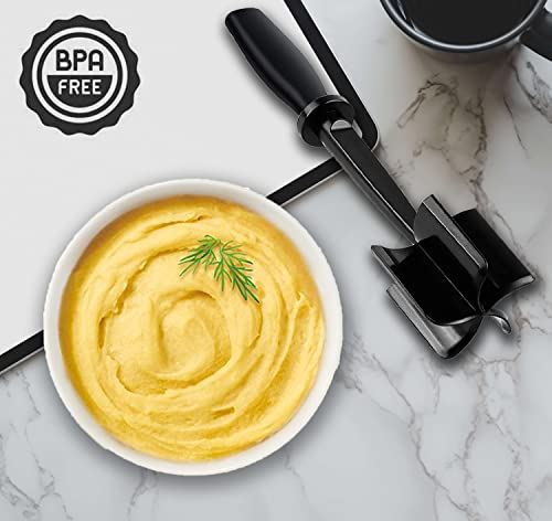 2Pcs Meat Chopper,Ground Meat Masher, Multifunctional Heat Resistant Masher And Mix Chopper For Hamburger Meat, Ground Beef, Turkey And More,Potato Masher (Black) #TOP3