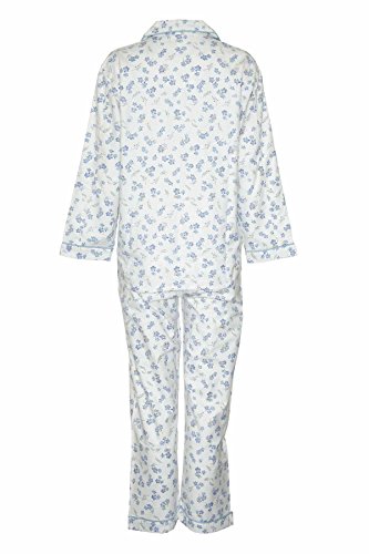 Champion Ladies Blue Sea Wincyette Brushed 100% Cotton Pyjamas 1545 Blue 24-26 #TOP1