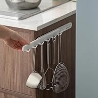 Moderner Kleiderhaken mit 6 Haken – Ausziehbares Aufbewahrungsrack aus ABS, vielseitig & belastbar bis 1,5 kg