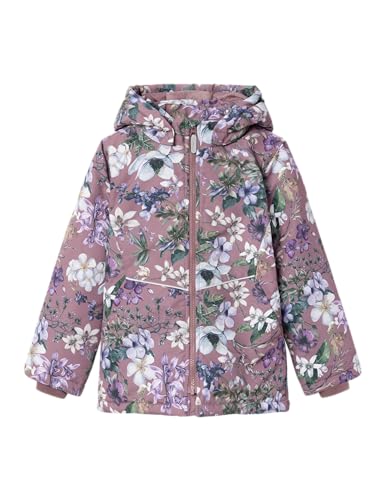 NAME IT NKFMAXI Jacket AOP Noos Chaqueta Corta, Grape Shake/AOP:Flower, 128 para Niñas