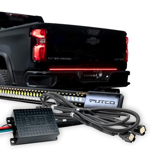Putco 60' Blade LED Tailgate Light Bar Red/White LEDs & Plug-N-Play Quick Connect Harness - Fits Chevy Silverado/GMC Sierra 2020-2026