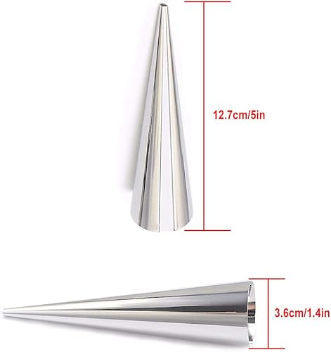 Miniatura 2 de Molde para pan de crema de acero inoxidable, molde cónico de cono de croissant antiadherente, tubos de pastelería daneses, moldes de helado para