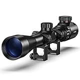CVLIFE 3-9x40 Rifle Scope, Red & Green Illuminated Optical Riflescope, 22 Scope for Hunting with Mounts (Rangefinder Reticle)