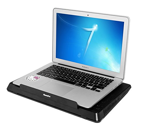 XtremPro-Portable-Metal-Mesh-Laptop-Cooler-Cooling-Pad-6-Quiet-Fans-wGreen-LED-Light-5-Adjustable-Heights-Up-to-17-in-Notebook-2-USB-Interface-wSpeed-Control-Switch-Non-Slip-Black-11147
