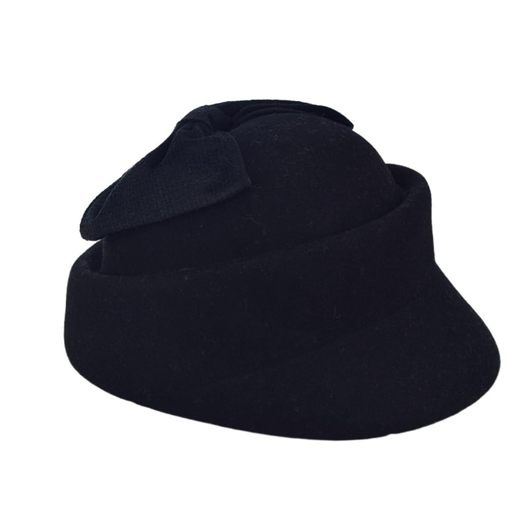 Chapeau d'automne et d'hiver Chapeau équestre Loisirs for Femmes Chapeau de Langue de Canard Polyvalent Chapeau en Feutre(Argento)