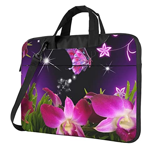 Sac à bandoulière ordinateur imperméable rose motif fleurs femme