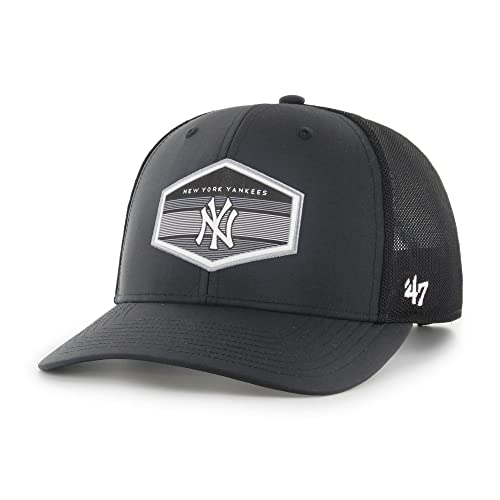 '47 New York Yankees Black MLB Burgess Trucker Cap - One-Size