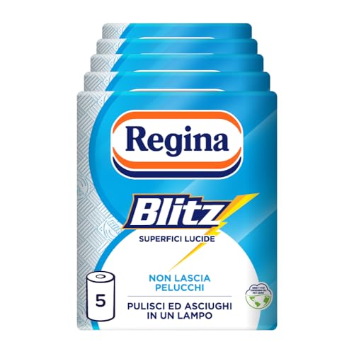 Regina Blitz, 5 Rotoli di Carta Multiuso a 3 Veli