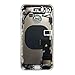 CELL4LESS Back Housing Complete Assembly Metal MidFrame w/Back Glass - Sim Card Tray and Camera Frame and Lens for iPhone 8 NO Logo (White)