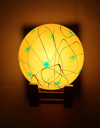 Image of Traditional Indoor Wall Light Wall Lamp Wood Light for Home Decoration,Living Room,Indoor Outdoor (Brown) Globe Shape Wooden 5 to 80 Watts E27 Holder(Bulb not Included) Pack of 1