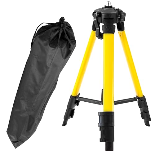 Retoo Trépied pour Laser, Niveaux et Projecteurs, Télescopique Support Aluminium 44–119 cm Avec Filetage 5/8