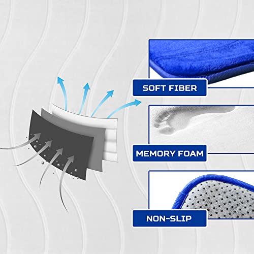 Elvoki Luxury Bathroom Rugs, Plush 5-Piece Memory Foam Bath Mat Set, Absorbent & Non-Slip #TOP5