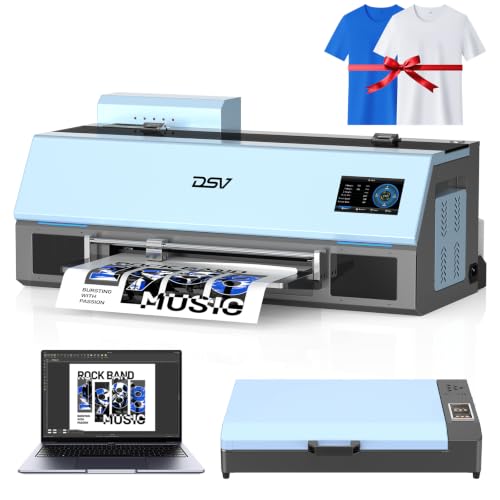 Image of DSV A3 Plus XP600 DTF Printer with Oven&Laptop,2X Printing Speed Compared to L1800,4.5 inch LED Multi-Function Touch Screen,Built-in White Circulation and Automatic Cleaning