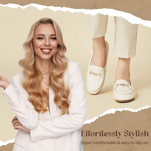 Image of Loafers for Women Comfortable Slip On Flats with Memory Foam Insole for Daily Wearing