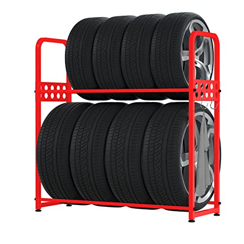 Amazon | MEICHEPRO タイヤラック タイヤスタンド 2段式タイヤラック 8