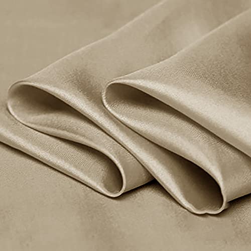 Yimihua 100% Tissu de Soie de mûrier Taffetas de Soie au mètre Doublure de Robe Artisanat Décoration Drapé Vêtements de Mariage Tissu de Soie Matériel...