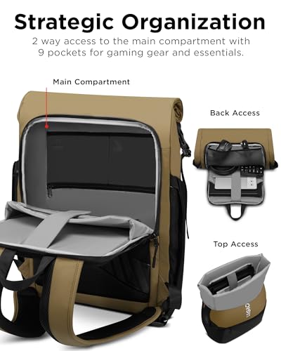 Image of Lenovo Legion Gaming Laptop Backpack GB500, Expandable Capacity up to 25L, Fits 16-inch Laptops, Water Resistant