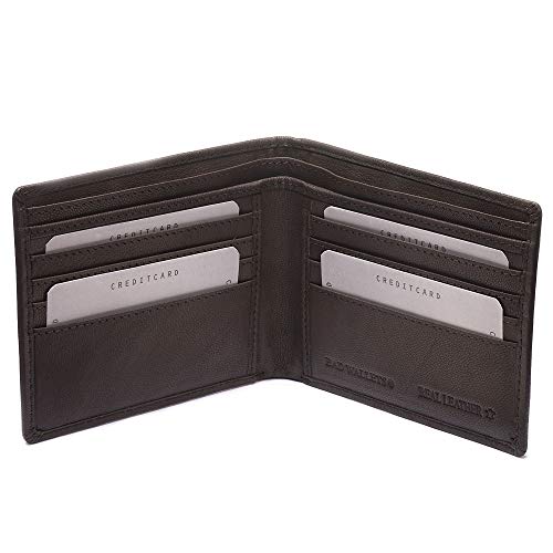 Portafoglio in pelle 100% con scritta in inglese