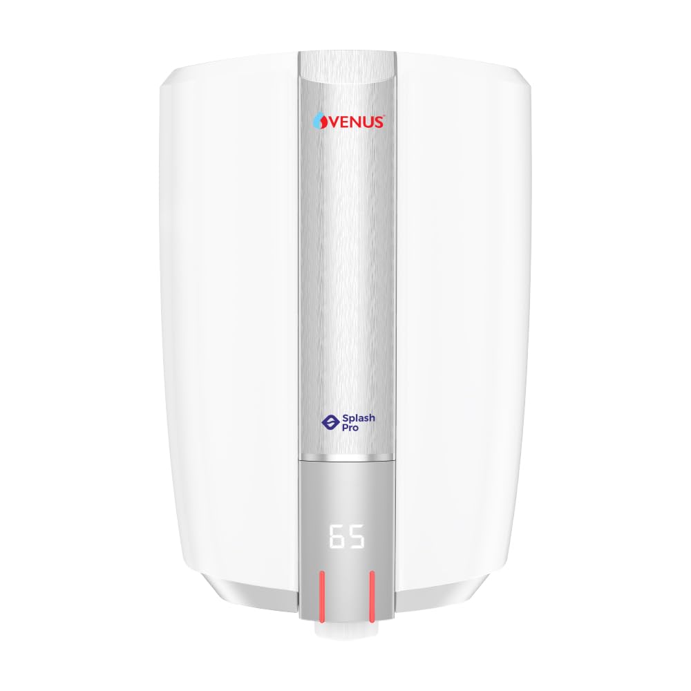 Venus Splash Pro Smart 25SX 25-Litre Storage Water Heater |Porcelain Enamelled Glass Lined Tank | BEE Star Rating - 5 Stars | Guarantee 10 Years on Inner Tank (WHITE/GRAPHITE SILVER)-image-45