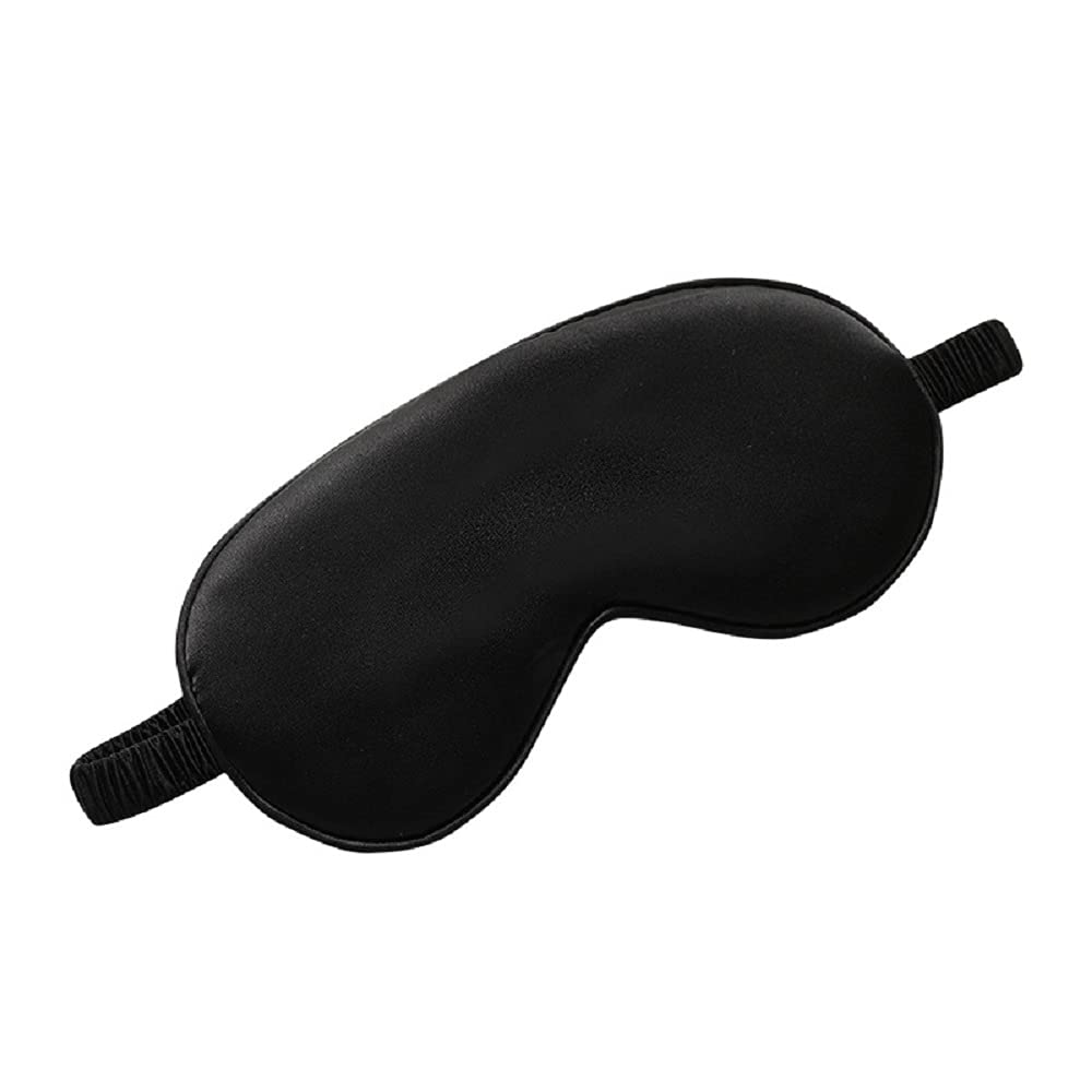 Shuiniba Natural Silk Sleep Mask Blindfold Super Smooth Eye Mask Black