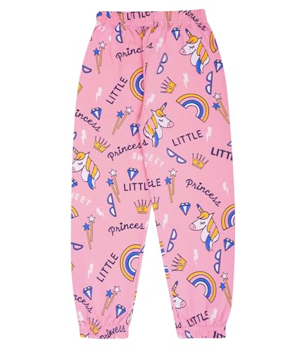 Image of T2F Girls Cotton Regular Fit Printed Track Pant (Pack of 5)