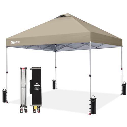 CROWN SHADES 10x10 Pop Up Canopy, Patented CenterLok One...