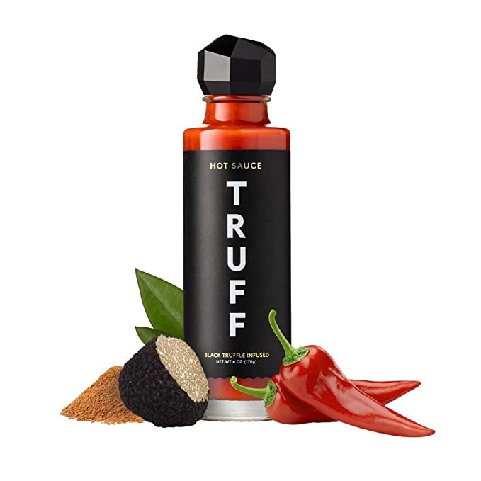 TRUFF Hot Sauce, Gourmet Hot Sauce with Ripe Chilli Peppers, Black Truffle Oil, Organic Agave Nectar, Unique Flavour Experience in a Bottle, 170g.