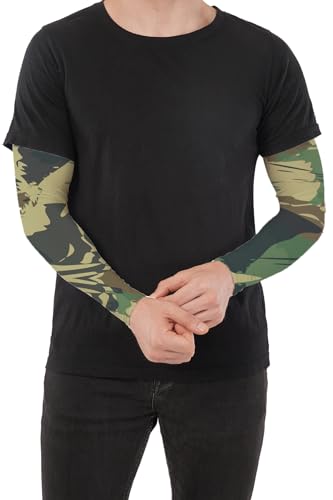 Image of Arm Sleeve For Men women Fully Stretchable Sun UV Ray Dust Protection Bike Riding Cycling Gloves Cricket Golf Football Soft Hand Gloves sleeves