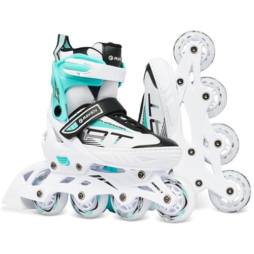 Miniatura 4 de Patines En Línea Inliner Raven Profession Blanco Menta Ajustable 35-39 23cm-25,5cm