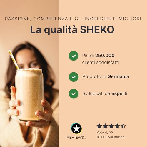Sheko - Frullato Sostitutivo Del Pasto Vegano - 14 Frullati Per Barattolo - Alto Contenuto Proteico - Gusto Naturale - Frullato Dimagrante - Dieta (700 G), Pure) - 8