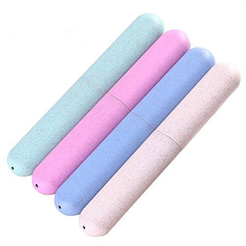 ANNIUP Lot de 4 étuis à brosse à dents de voyage en plastique respirant pour voyage, affaires, maison, camping, école Cover