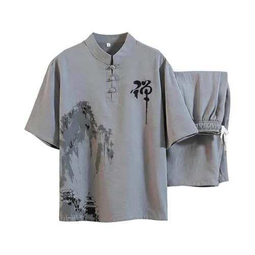 Combinaison d'été homme 2 pièces respirante au style traditionnel épuré