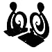 Bellaa 20379 Musical Note Bookends Pair of Treble Clef Musical Note Bookself Decor