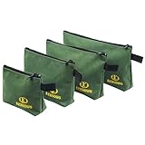4 Pcs Upgrade Canvas Zipper Tool Pouch, 20 oz Heavy Duty Tool Bag, Water Resistant Utility tools...