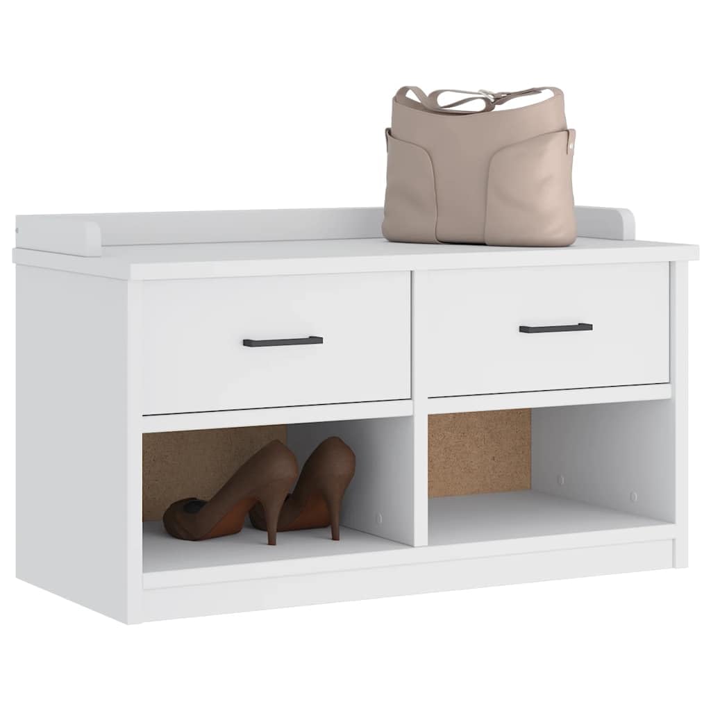 Ławka do korytarza Sandnes biała sosna 87 x 40 x 50 cm